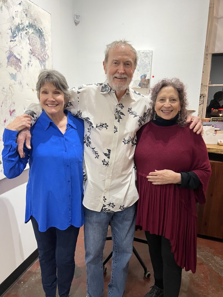Artist as gallerist: Beverley & Wayne Gilbert, Susan Plum, at Susan Plum's opening at G Gallery, February 2023