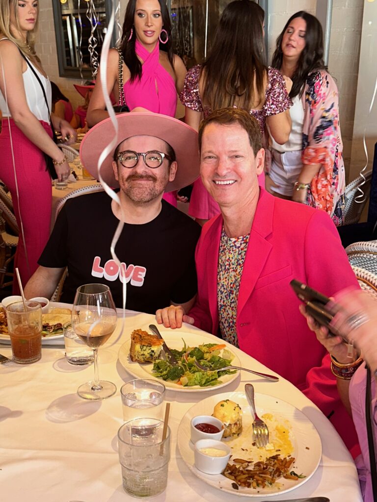 Jeremy Garcia, Brian McCulloch at Le Barbie Brunch at Brasserie 19 (Photo by Shelby Hodge)