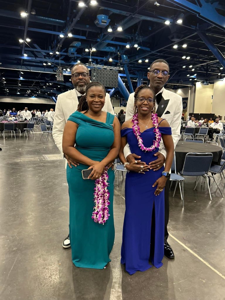 Cheryl & Cliff McBean, Cornelia & Felton Greer at the Phi Beta Sigma International conclave Grand Orchid Ball.