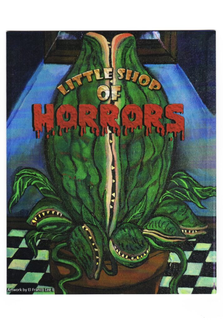 El Franco Lee II's painting "Audrey 2," (2015), inspired by the 1986 film "Little Shop of Horrors," which was directed by Frank Oz. This painting was used in the flyer design for a Spring 2015 University of Houston-Downtown Theatre production of "Little Shop of Horrors." (Courtesy El Franco Lee II)