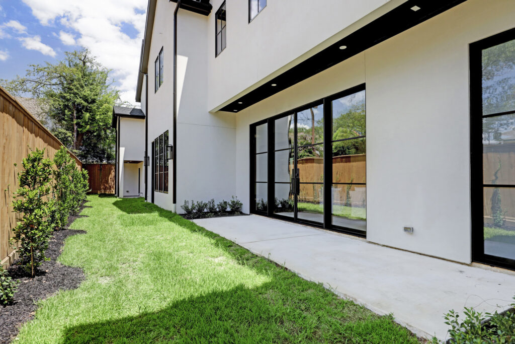 The back patio  at 3628 Locke Lane in River Oaks. (Photo by TK Images for Compass)
