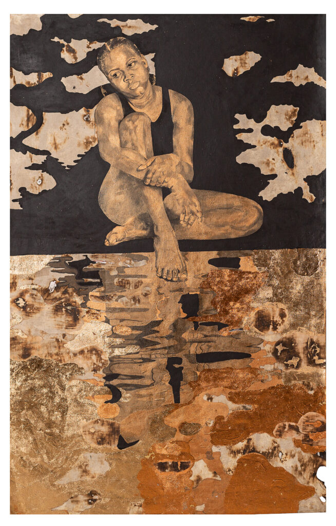 Modupeola Fadugba's "Bronze Reflections: Out of My Depth," 2023, at kó (Courtesy kó) 