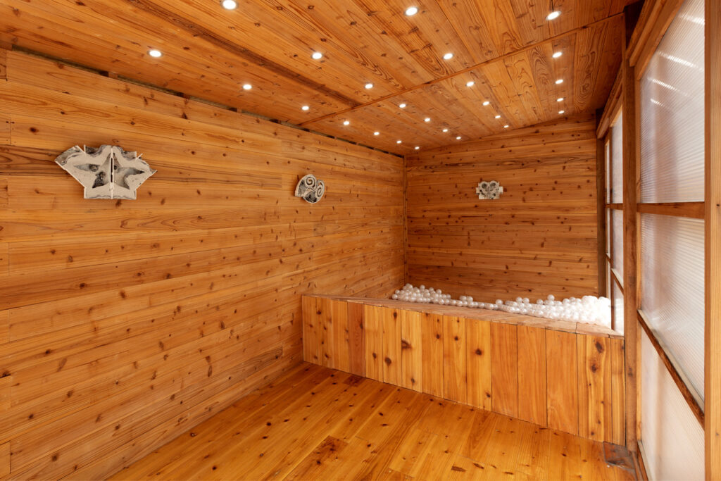 "AZN Clam" by Amy Yao at the PICNIC curatorial space in Dallas. PICNIC has both a surf brand and a curatorial branch that shows 
fresh and interesting works. (Photo by Kevin Todora)