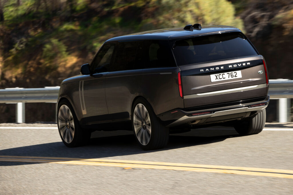 With its fresh sheetmetal coupled with distinct proportions and roofline an ideal case study in design, there’s no mistaking this fifth-generation Range Rover for any other SUV. (Courtesy Land Rover)