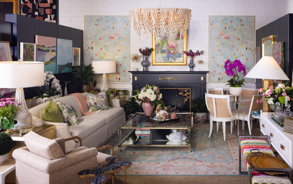 The Roz Murphy Design vignette at Thrift Studio 2023 in Dallas.  (Photo by Aaron Dougherty)