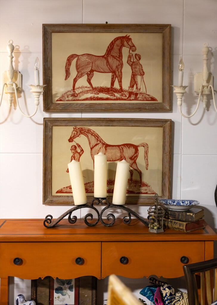 Details at the Sari Moore Interiors vignette at Thrift Studio 2023. (Photo by Aaron Dougherty)