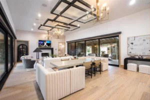 Six – 2006 Nighthawk Court great room opens onto a host of outdoor amenities