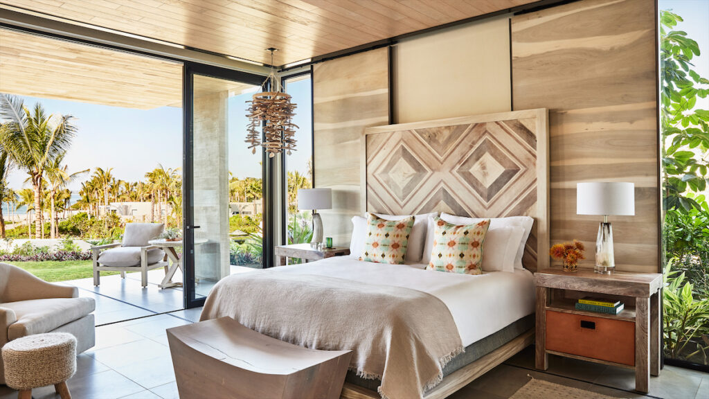 A sun-soaked guest room at Susurros del Corazón. 