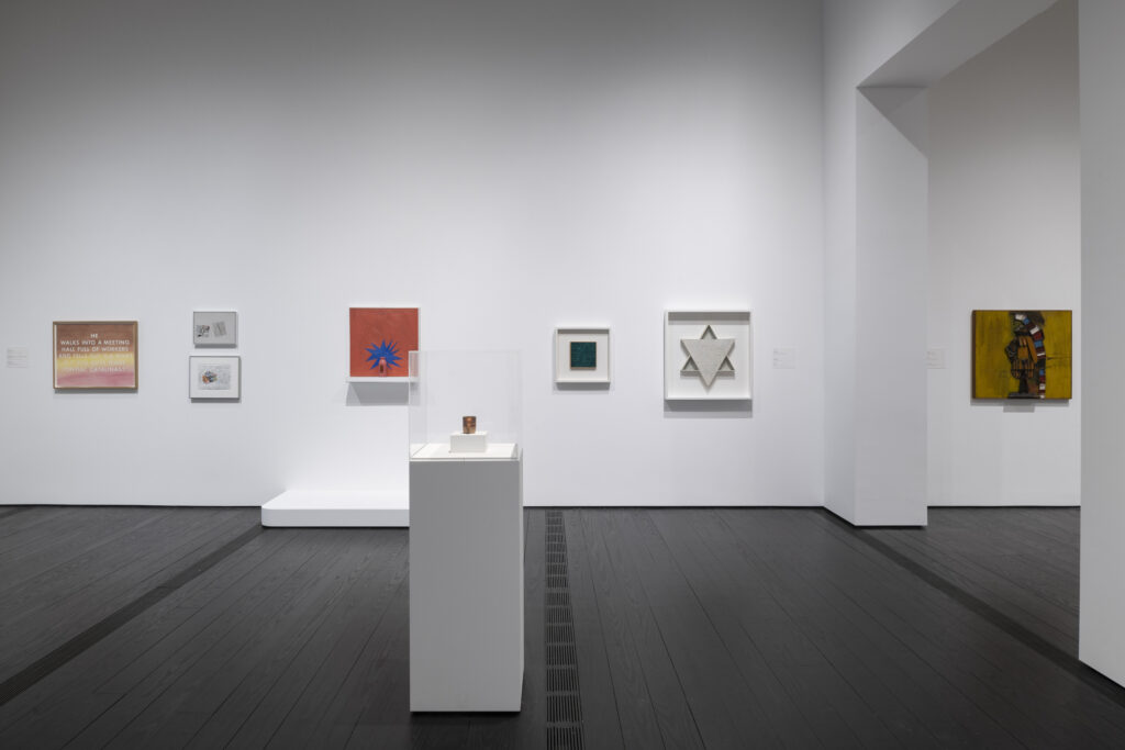 Installation view of "The Curatorial Imagination of Walter Hopps" at The Menil Collection (Photo by Paul Hester)