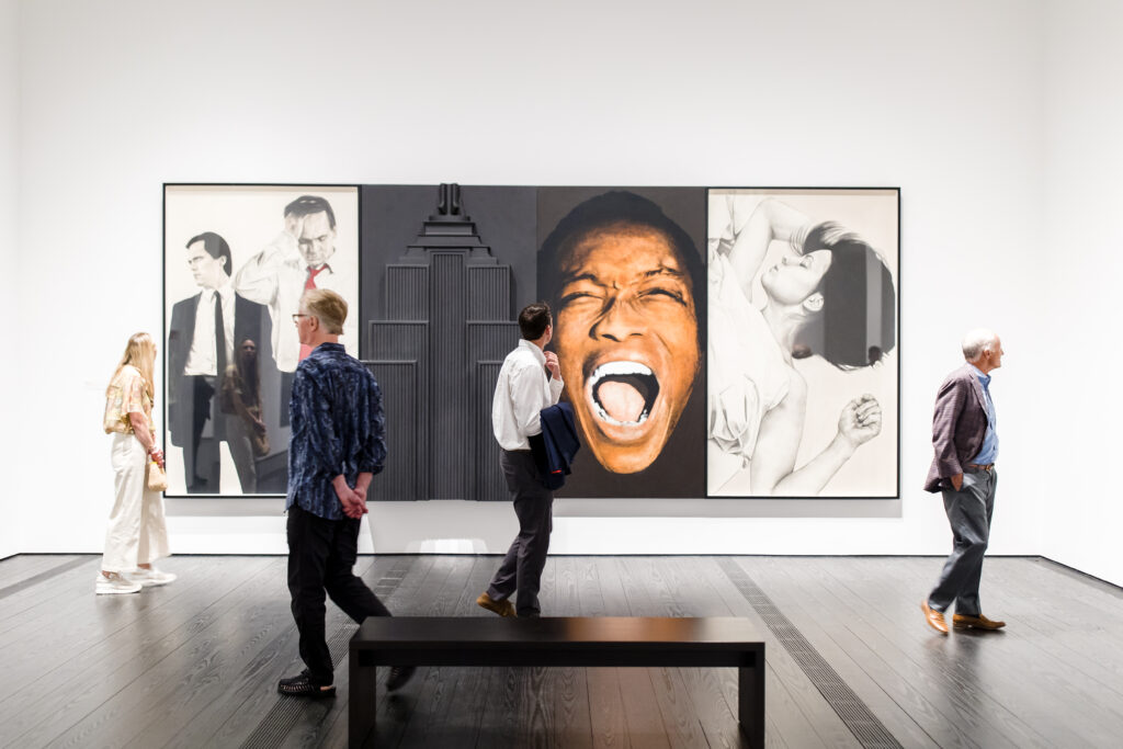 Visitors at "The Curatorial Imagination of Walter Hopps" at The Menil Collection (Photo by Hung Truong)