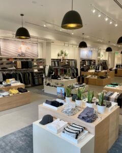 Vuori – The setup inside one of Vuori’s athletic chic storefronts.