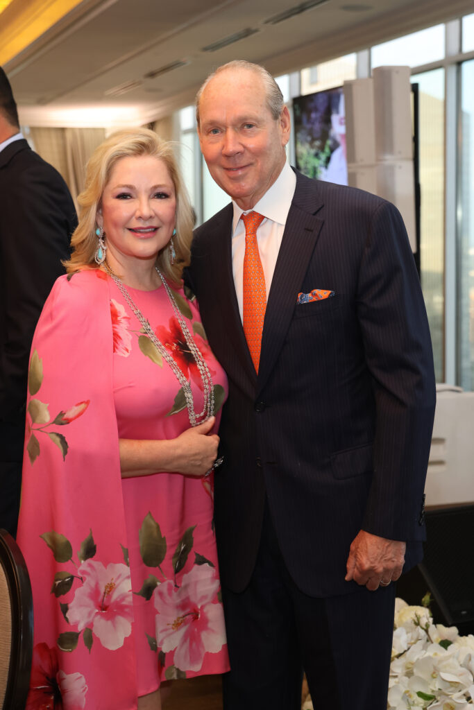 Whitney & Jim Crane at the Lynn & Oscar Wyatt birthday/wedding anniversary celebration at the Houston Petroleum Club. (Photo by Priscilla  Dickson)