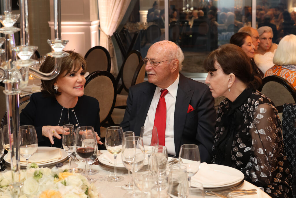 Hallie Vanderhider, Shafik Rifaat & Shelby Hodge at the Lynn & Oscar Wyatt birthday/wedding anniversary celebration at the Houston Petroleum Club. (Photo by Priscilla  Dickson)