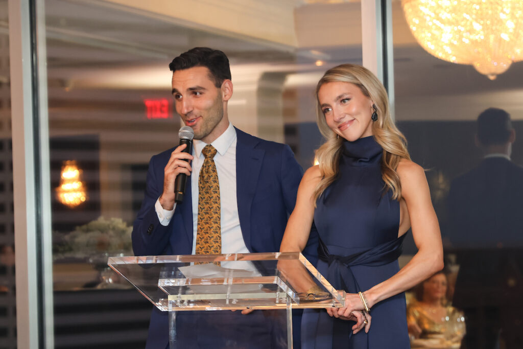 The Wyatt grandchildren Ford Wyatt and Cat Wyatt at the Lynn & Oscar Wyatt birthday/wedding anniversary celebration at the Houston Petroleum Club. (Photo by Priscilla  Dickson)