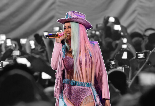 Cardi B at the Houston Rodeo (Photo by F. Carter Smith | graphic by PaperCity)