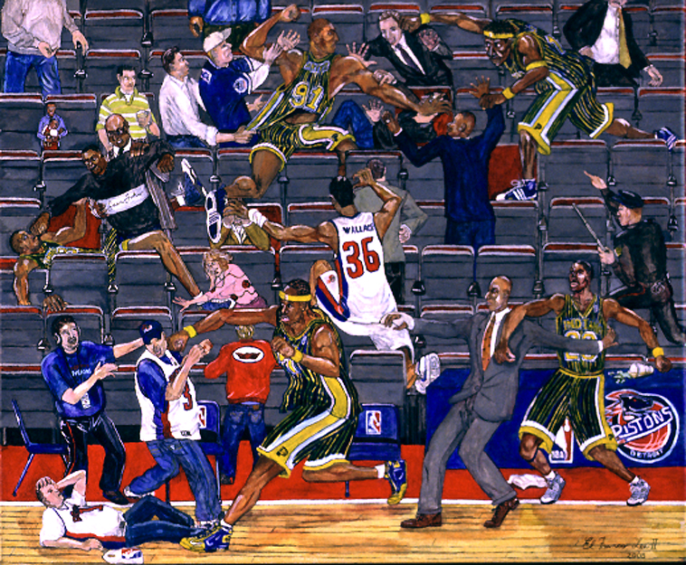 El Franco Lee II's "Pacer's Brawl," 2005. (Courtesy El Franco Lee II)