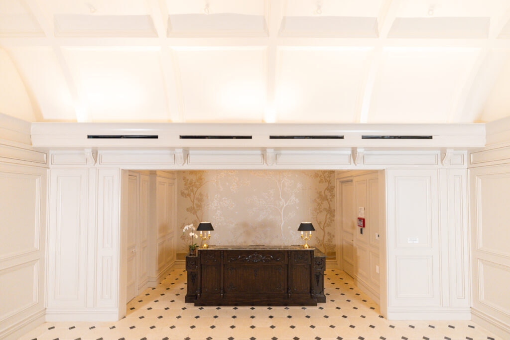The check in at Hotel Swexan.  (Photo by Kathy Tran)