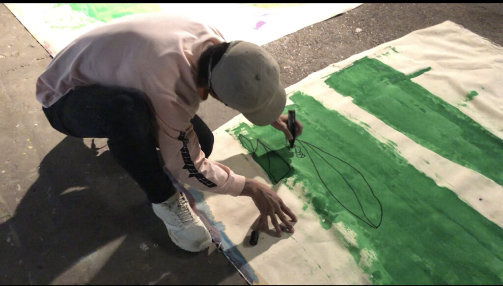 Jonathan Paul Jackson working in studio (photo by Christian Garcia)