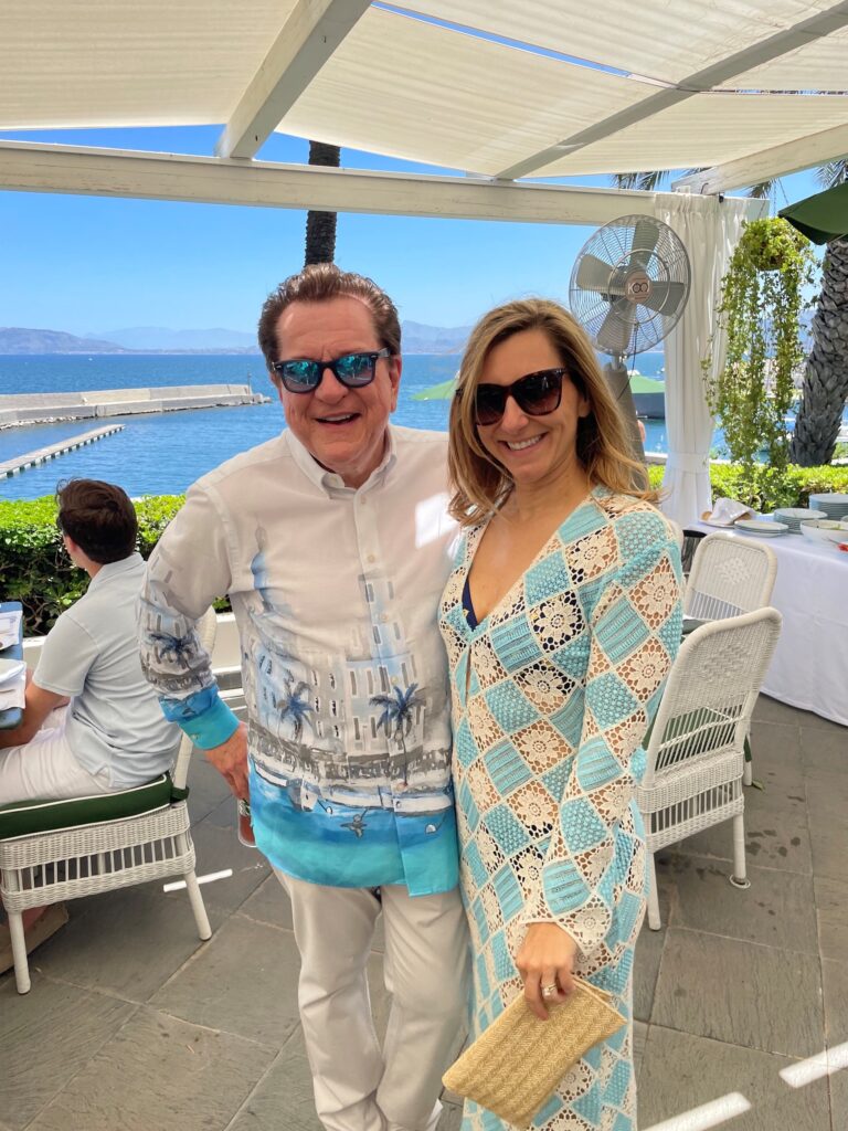 Bill Stubbs and his daughter Courtney Stubbs Hunter at the seaside lunch at Hotel Villa Igiea in Palermo (Photo by Giuseppe Ippolito )