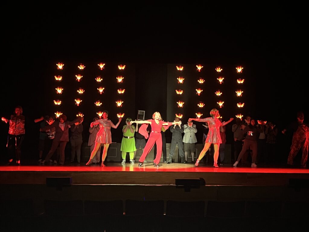 Heather “Hezz” Hughes, Tara Taheri, Marty Thompson in Night Court's production of “The Law Files: The Truth is Out There" (Courtesy Night Court)