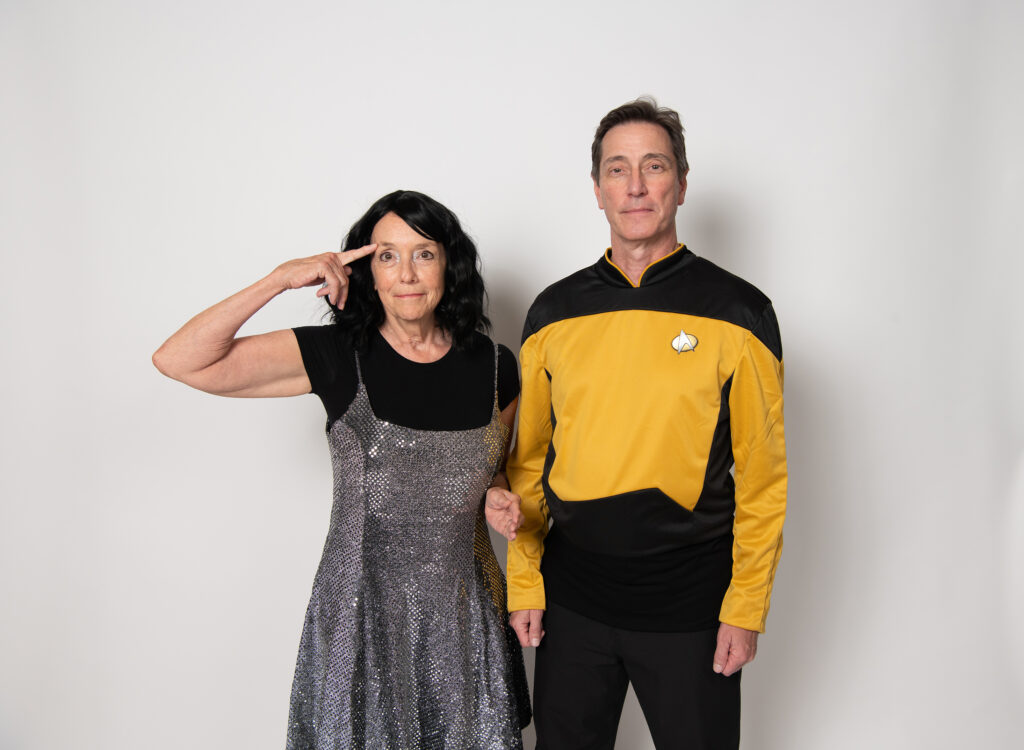 Chief Justice Tracy Christopher, Marshall Campbell in Night Court's production of “The Law Files: The Truth is Out There" (Photo by John Wilson)
