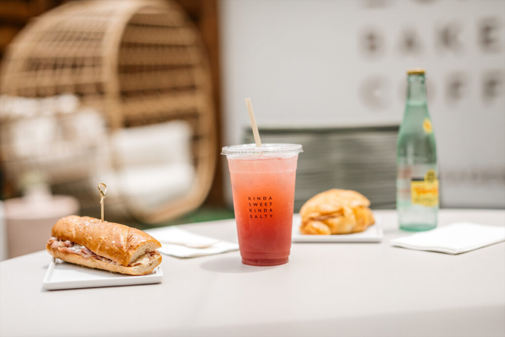 Afternoon sandwiches include prosciutto and gruyere with spicy mustard on the a baguette.  (Photo by Beckley)