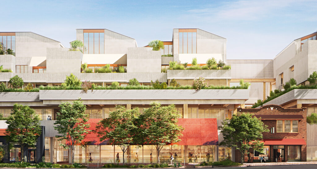 Street view of Sixth & Blanco, the mixed use development project in Austin's Clarksville neighborhood.  (Renderings from Herzog & de Meuron) 