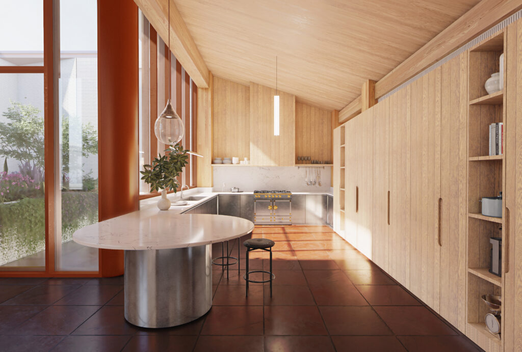 Kitchen elevation for the Sixth&Blanco mixed-use development in Austin's Clarksville neighborhood. (Renderings from Herzog & de Meuron) 