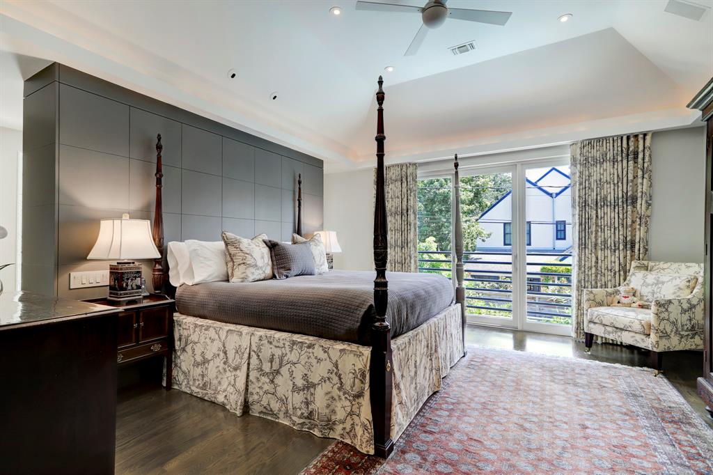 The primary bedroom at 3207 Ferndale is flooded with natural light. (Photo by TK Images)