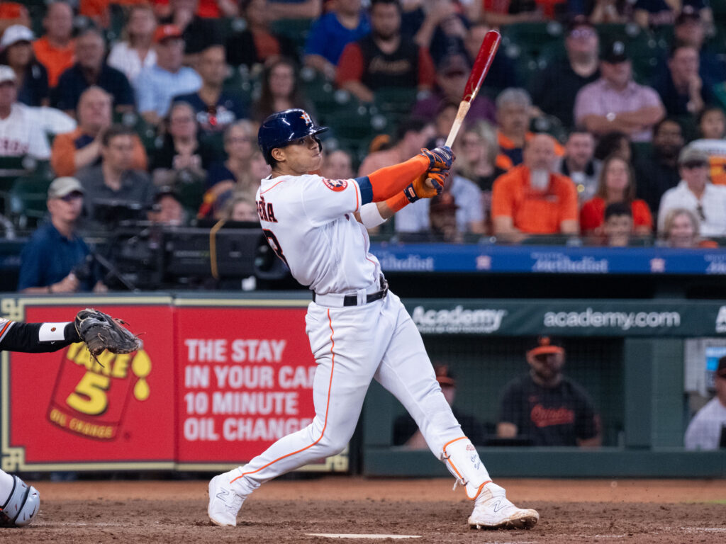Astros shortstop Jeremy Pena always believes the next giant hit is an at-bat away. (Photo by F. Carter Smith)