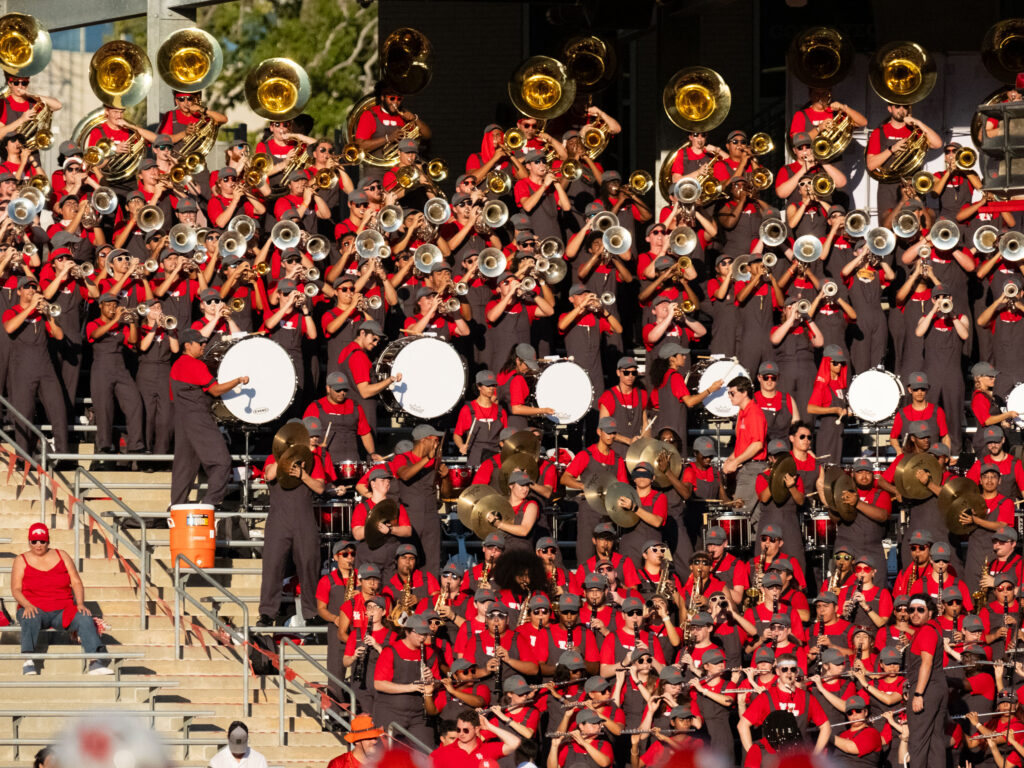 University of Houston's Spirit of Houston marching band always brings the thunder. (Photo by F. Carter Smith)