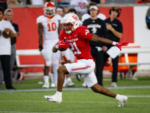 University of Houston Cougars running back Parker Jenkins rushed for three touchdowns in a 38-7 victory over Sam Houston State University at TDECU Stadium