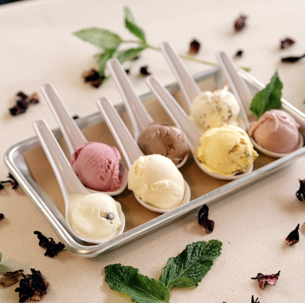 This new scoop shop in the Heights also features flights of sorbet and ice cream. Photo by Stephanie Lam.