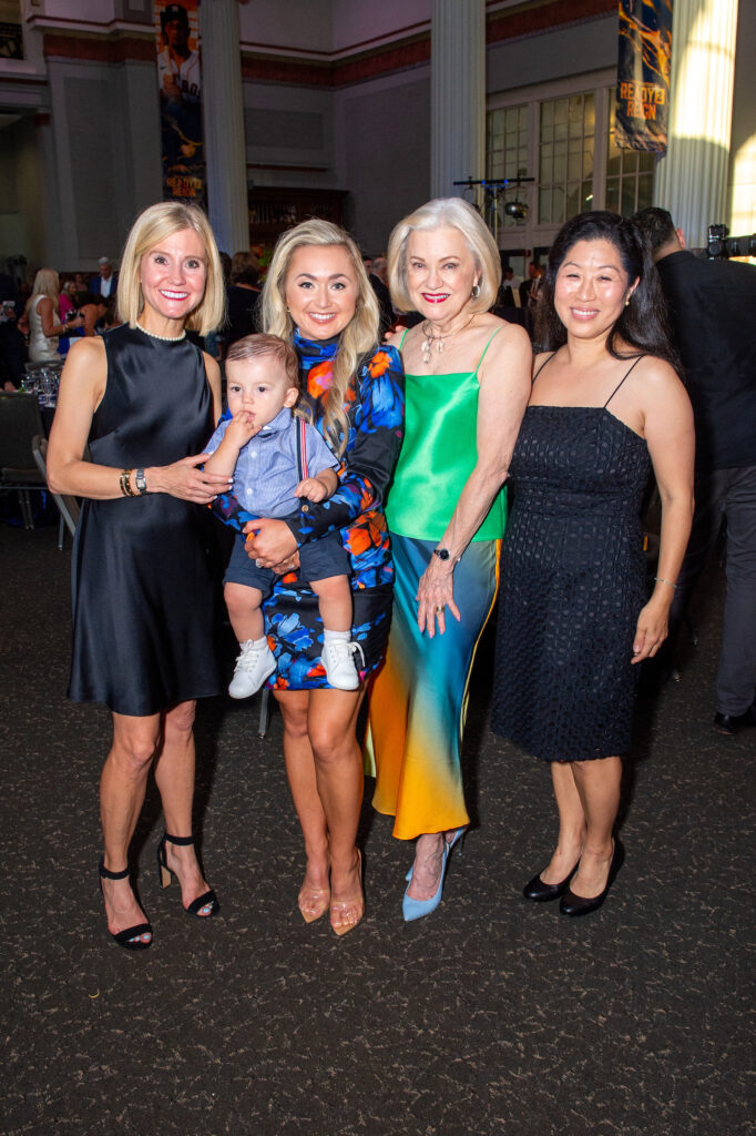 Dr Erin Furr-Stimming, Aubrey LaForce, Jacob Smith, Jo Furr, Grace Furr at the HelpCureHD gala held in Union Station at Minute Maid Park. (Photo by Jacob Power)