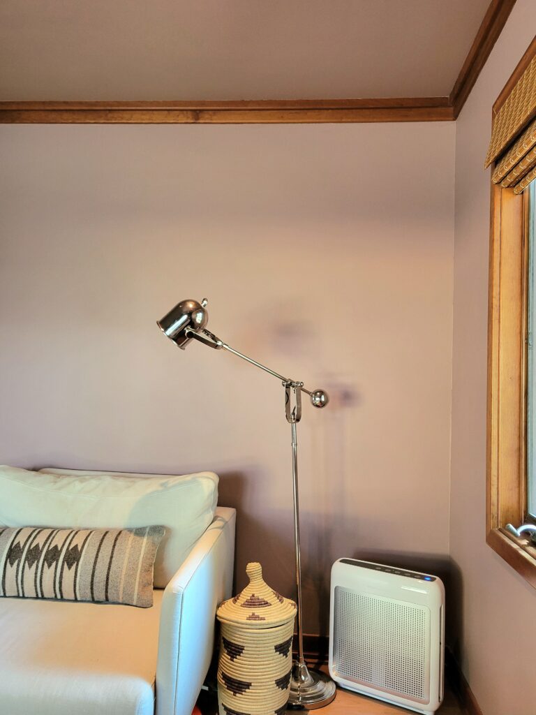 Sulking Room Pink wraps the office in moody elegance.