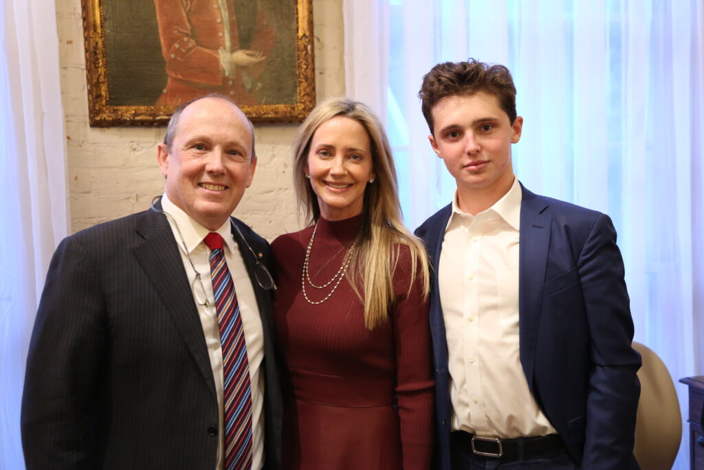 Franco & Nancy Valobra with their son, Maximo, at Franco Valobra's installation as Honorary Consul of Italy in Louisiana. (Photo by Darryl Schmitt)