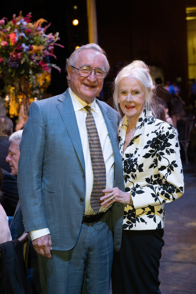 Harry & Macey Reasoner on stage at Wortham Theater Center for Houston Ballet's Opening Night Dinner. (Photo by Wilson Parish)