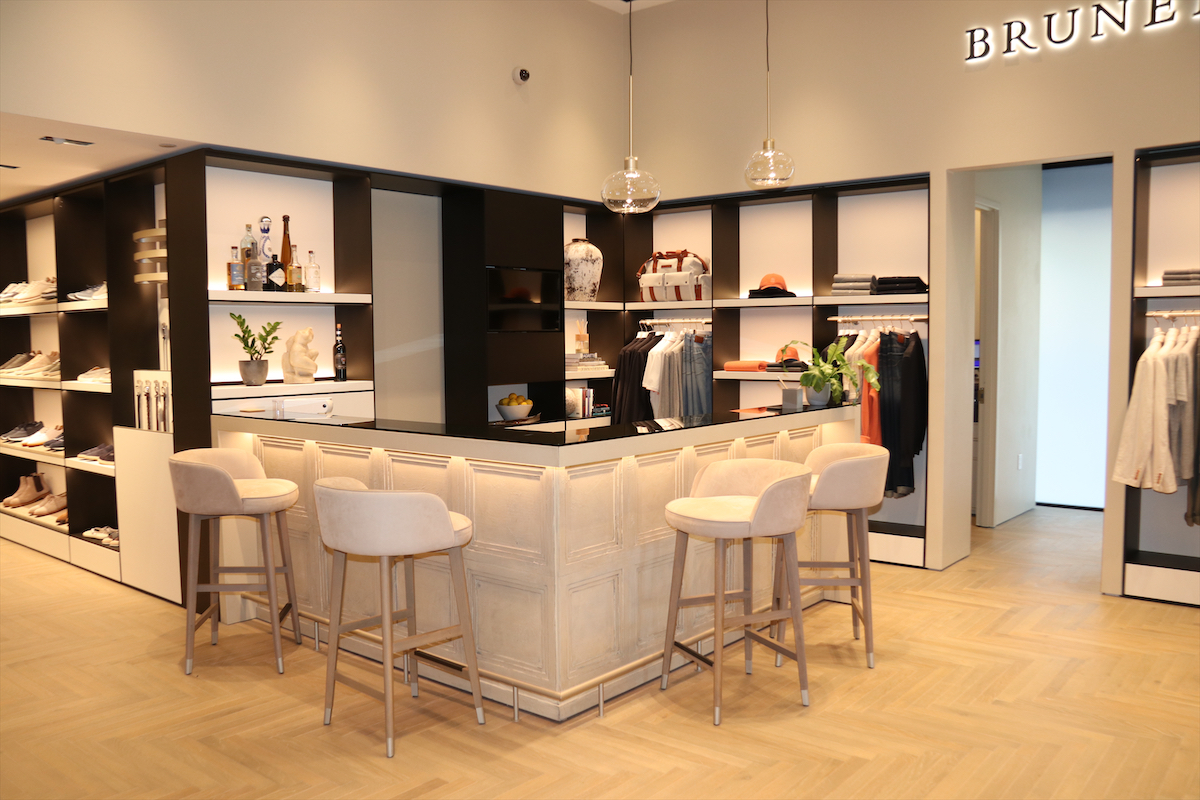 The Cucinelli bar at Stanley Korshak.
