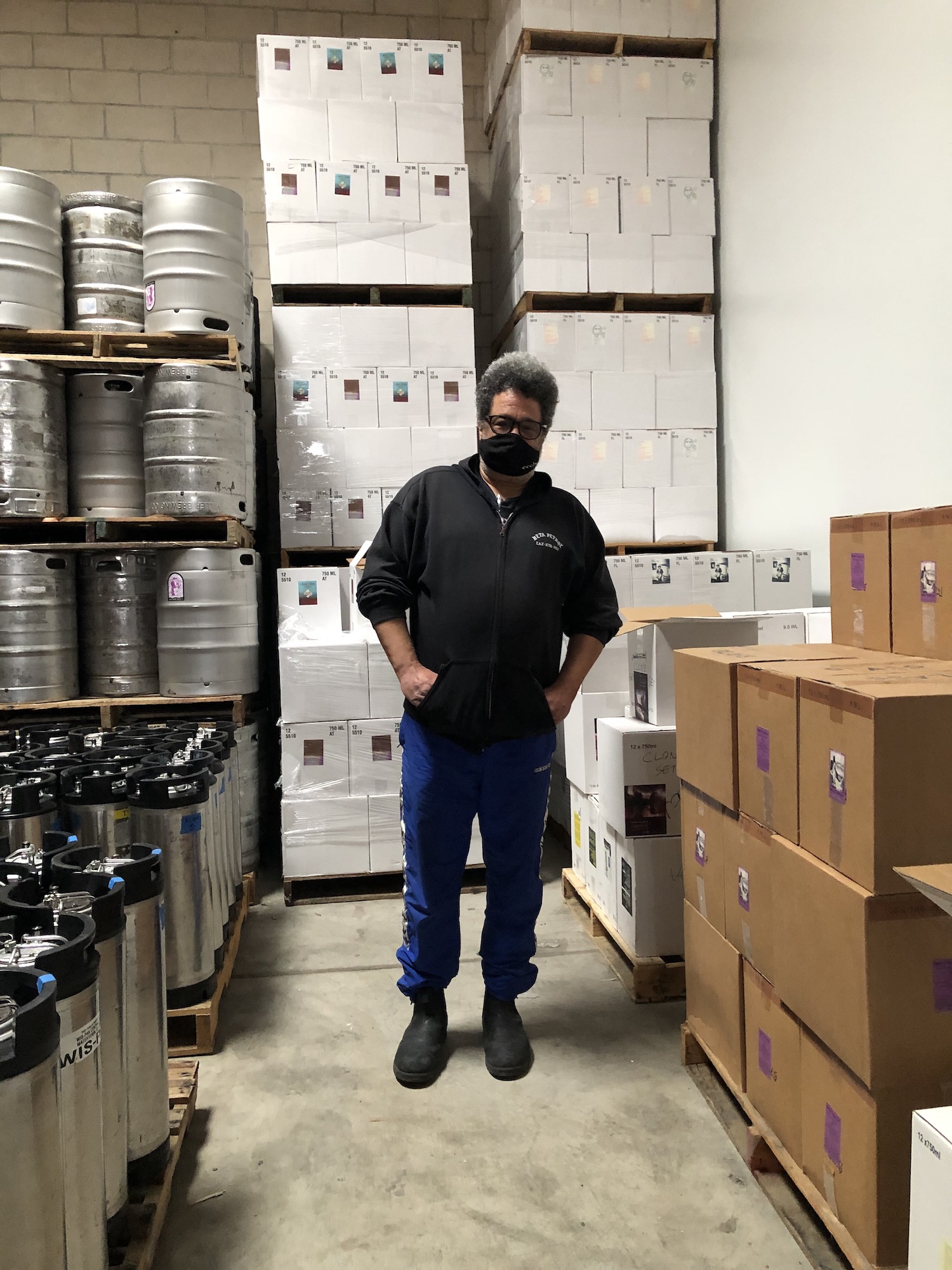 Scott Sampler at his winemaking facility in Buellton, California.