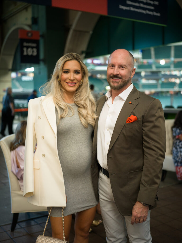 Co-chair Kara McCullers, wife of Astro Lance McCullers, and Tony Bradfield at the Astros' 'Champions for Healthy Families' luncheon and Tootsies fashion show at Union Station. (Photo by Daniel Ortiz)