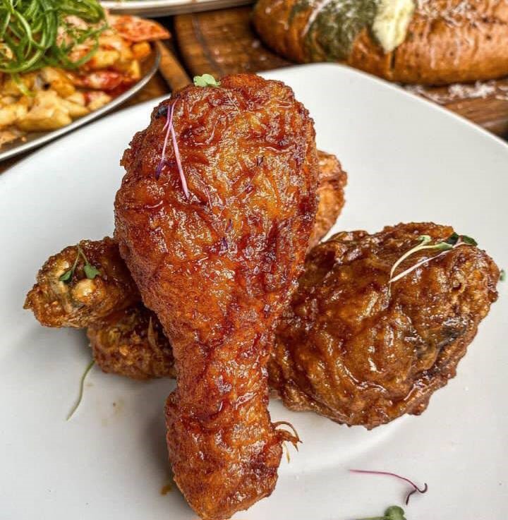 ig into a 10- or 20-piece plate of wings or tenders ($15-$28) each accompanied with an array of Dak & Bop’s sauces from soy garlic to their signature sriracha honey lime. (Photo by Courtesy of Dak & Bop)