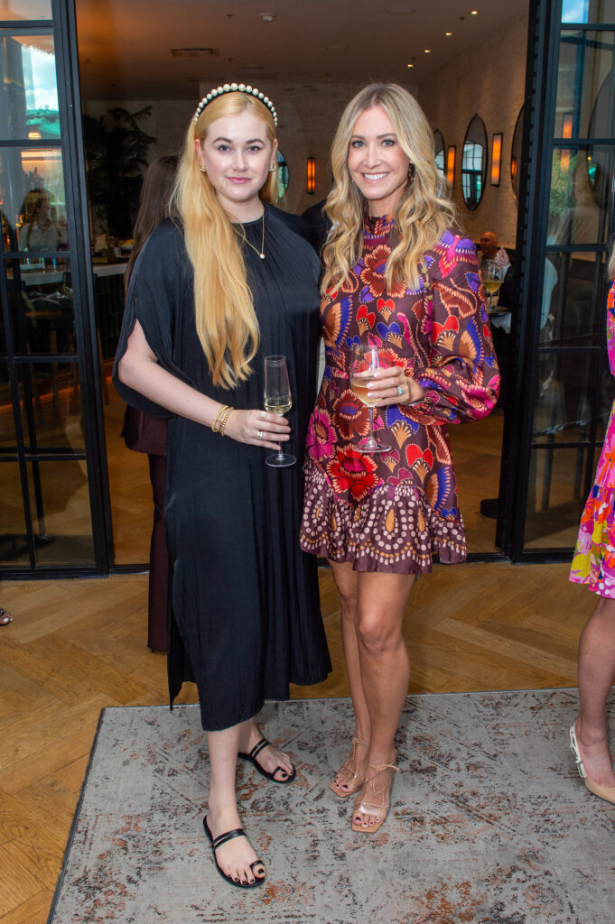 Lauren Maxwel, Sara Oberton at a luncheon at The Annie Café featuring LAGOS Couture jewels, carried by Neiman Marcus. (Photo by Jacob Power)