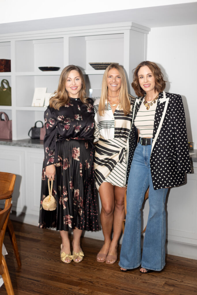 Lexi Marek, Lucie Harte, Linsay Radcliffe at Bludorn for The Nat Note and Leatherology dinner. (Photo by Fernanda Varela Photography)