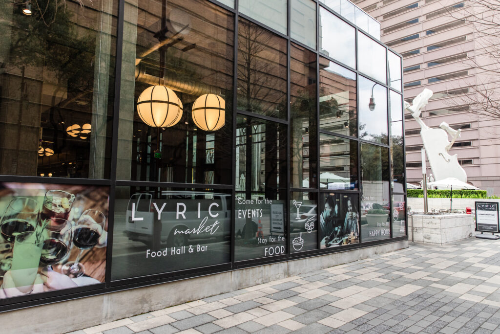 Lyric Market, downtown in the theatre district, brings a patio for when the weather cools. (Photo by Becca Wright)