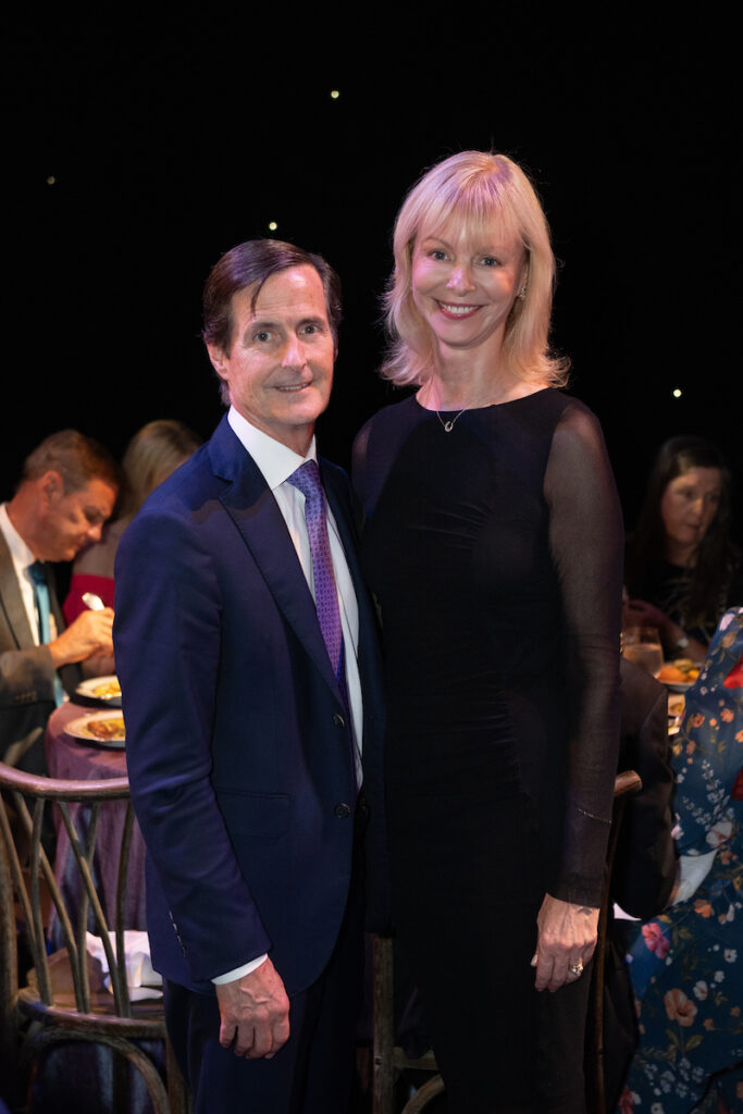 Mark & Jamie Loveland on stage at Wortham Theater Center for Houston Ballet's Opening Night Dinner. (Photo by Wilson Parish)