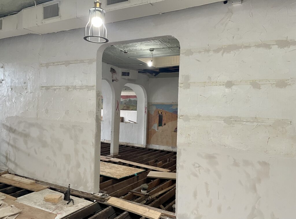 The nearly one hundred year old building had been left largely in disrepair, with rotting wood floors, and plumbing and electrical not up to code. (Photo by Courtney Dabney)