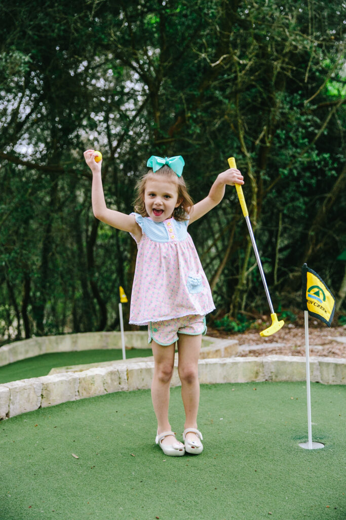 A miniature golf course makes for fun memories with the kids.