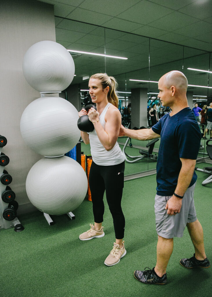 A state-of-the-art fitness facility makes working out on vacation desirable.