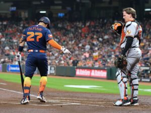 Astros Justin Verlander faced off against the Baltimore Orioles at Minute Maid Park,