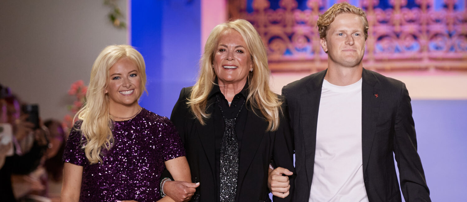 Pamella Roland taking bows on the catwalk last Tuesday at New York Fashion Week with her daughter,Sydney, and son, Cole. The show comes to Houston  for the PaperCity Best Dressed luncheon.